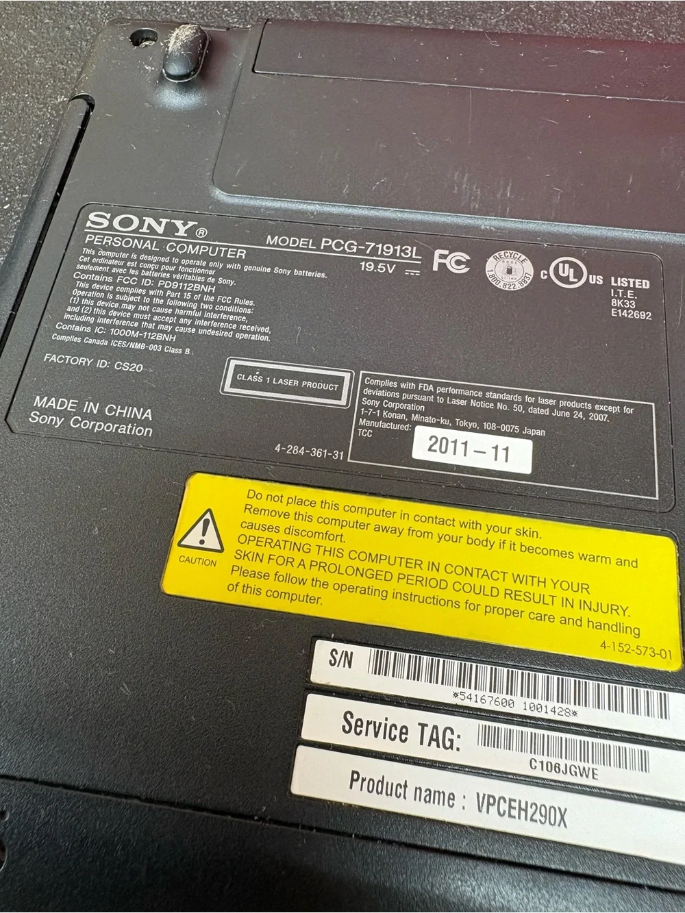 Sony White VAIO 15.6